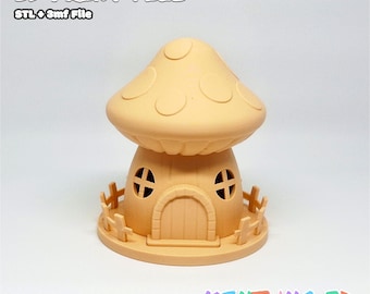 Mushroom House 3D Printable STL Model