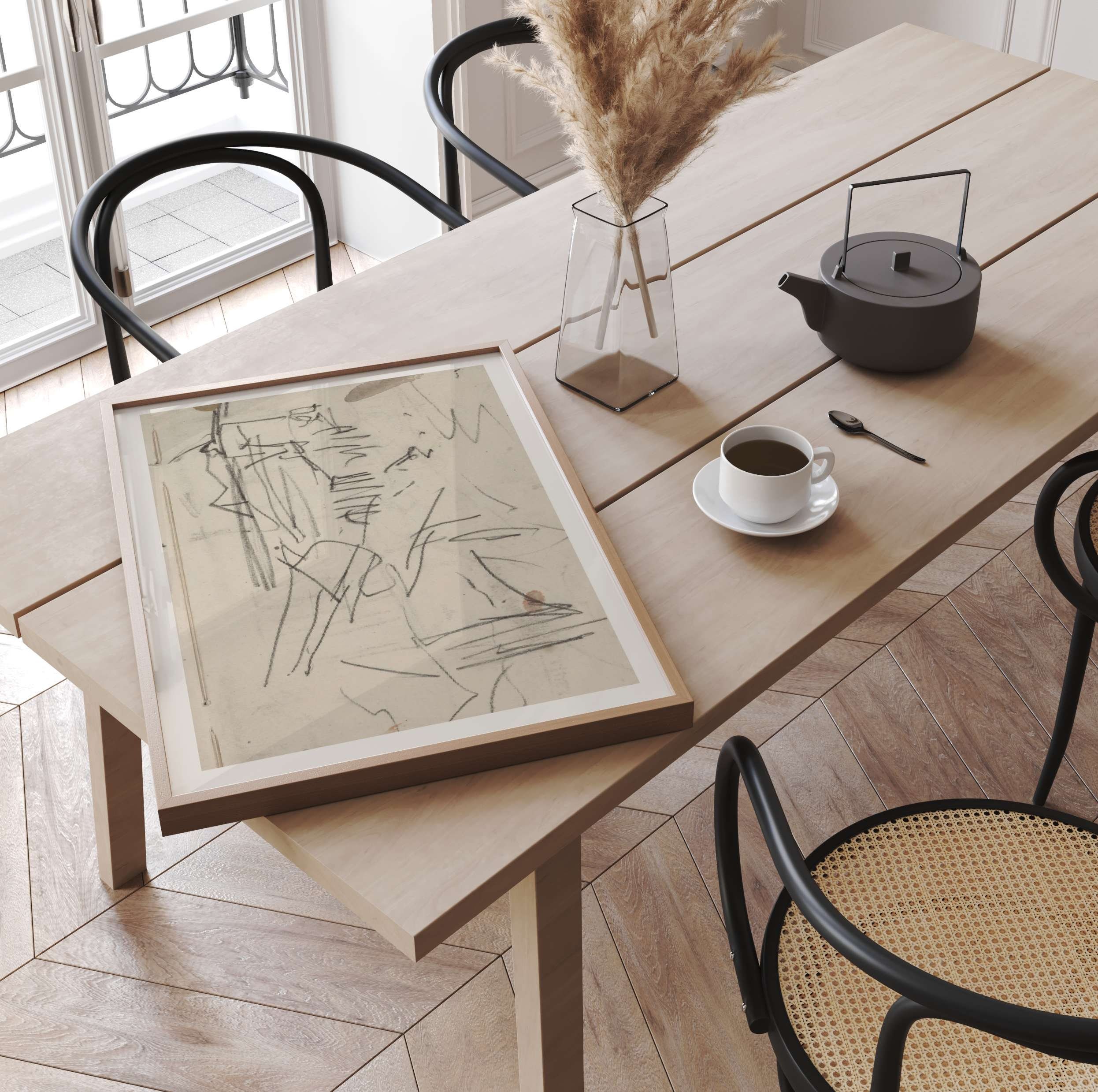 Abstract Taupe Ivory Poster Minimalist Sheet Study Home - Etsy