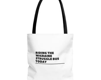 Unisex Migraine Day Invisible Illness Warrior Tote Bag