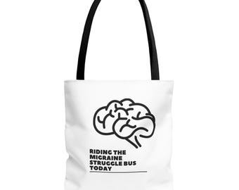Bolso de mano unisex para el Día de la Migraña, Guerrero contra la Enfermedad Invisible, Lucha contra la Migraña.