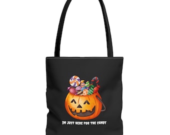 Pumpkin Halloween Tote Bag: Spooky Season Trick or Treat Bag