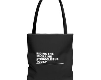 Bolso de mano unisex con el símbolo del guerrero de la enfermedad invisible para el día de la migraña