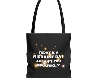 Bolso de mano unisex con el símbolo del guerrero de la enfermedad invisible para el día de la migraña