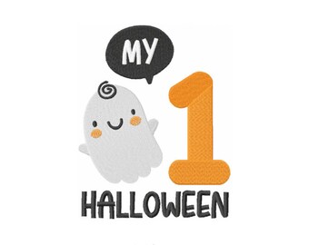 My First Halloween Embroidery Design – Baby Ghost Decor (Digital Download)