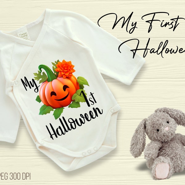 My First Halloween, Baby Halloween, Spooky Baby PNG, Baby My 1st Halloween Design, Halloween Sublimation PNG