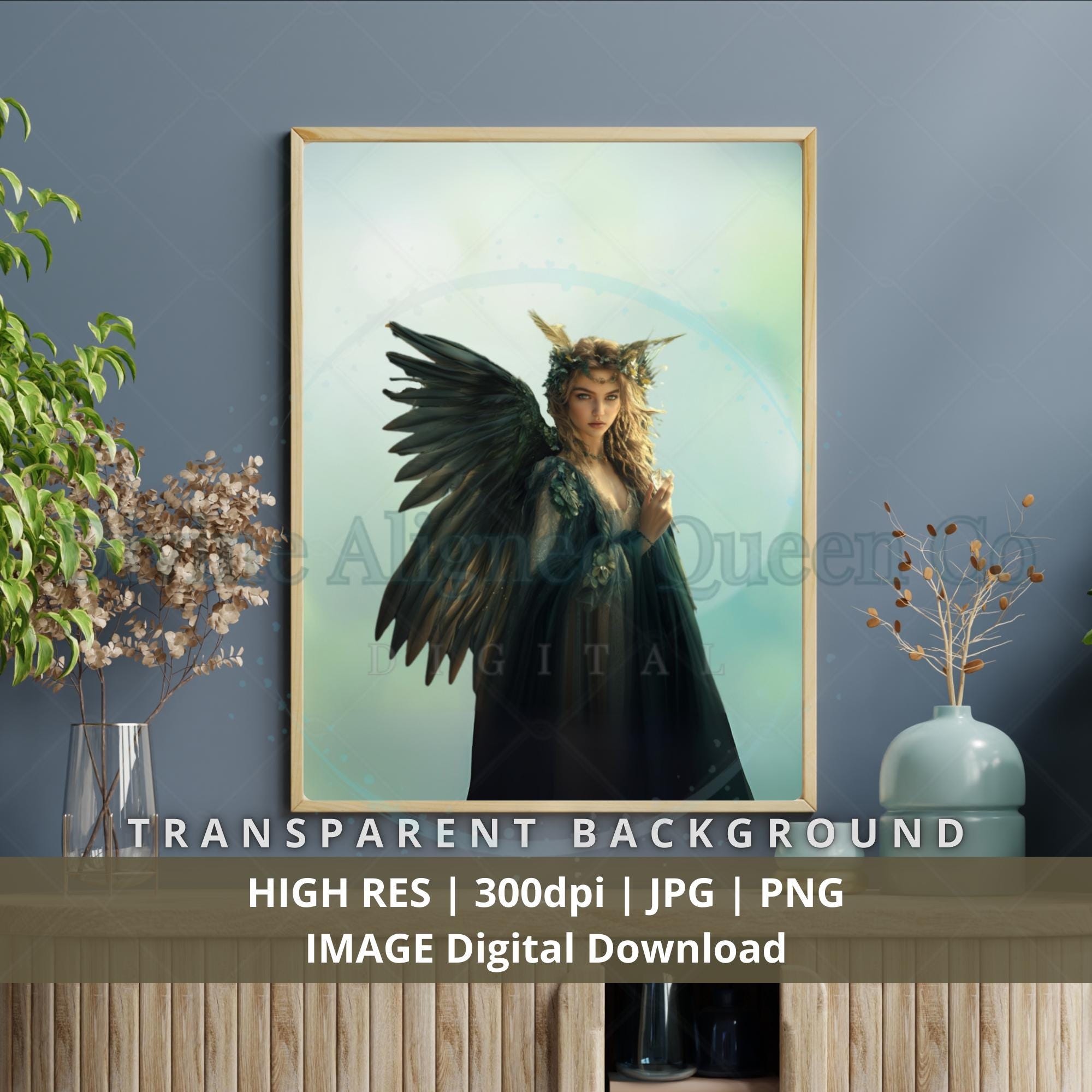 Archangel Ariel Art: Divine Feminine Reiki Illustration (PNG JPG