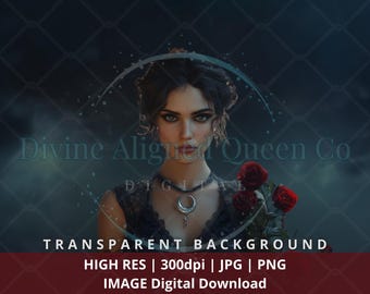 Lilith Goddess of the Night Digital Art: Divine Feminine PNG/JPG (Digital Download)