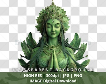 Green Tara Goddess Art: Tibetan Divine Feminine Image (Digital Download)