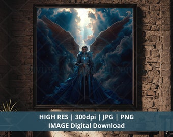 Archangel Michael Art: Spiritual Home Decor (Digital Image)
