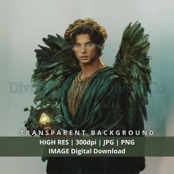 Archangel Ariel Art: Reiki Infused Spiritual Illustration (PNG JPG