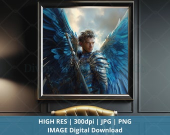 Archangel Michael Art Print: Spiritual Home Decor (Digital Download)