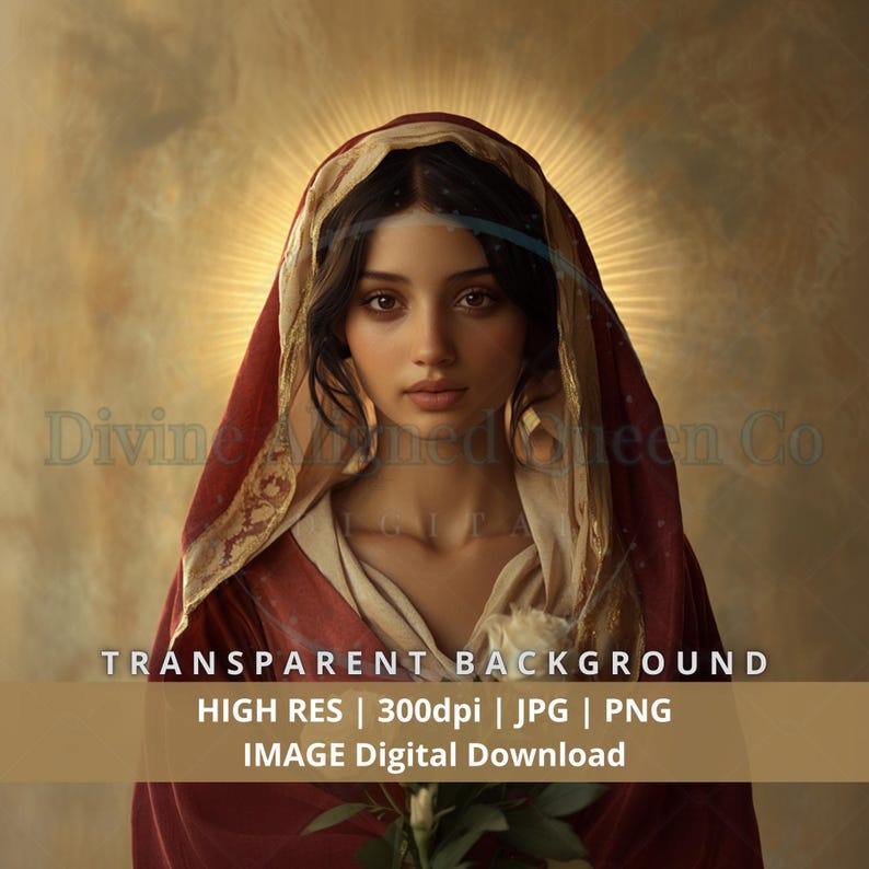 Magdalene With Roses Mary Magdalene, Divine Feminine Portrait, Digital Art for DIY Crafts ...