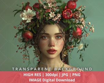 Persephone Art Print: Greek Goddess, Divine Feminine (Digital Image)