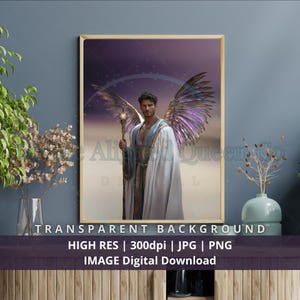 Arcángel espiritual Metatrón, Arte divino, Imagen digital PNG JPG, Decoración de pared, Diseño gráfico, Manualidades DIY, Ilustración sagrada