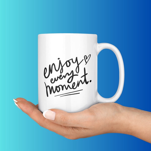 Enjoy every moment personalised mug, husband anniversary gift