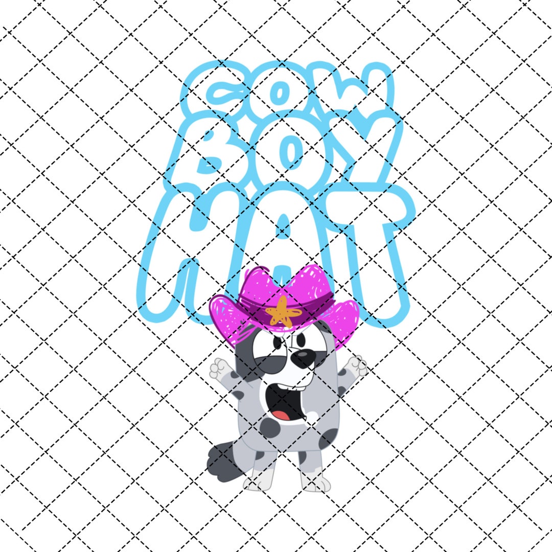 Bluey Muffin Cowboy Hat Digital Png Muffin Digital File Etsy