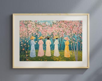 Arte de parede de gueixa em aquarela, pintura digital japonesa elegante, arte imprimível de mulher asiática tradicional, impressão de decoração cultural para casa