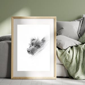 Minimalist dog Pencil poster, Modern Sketch Wall Art Printable, Neutral Animal Decor, Digital Download for Pet gift, Aesthetic home decor