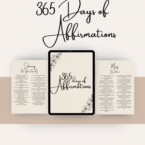 Affirmations-Planer, Mentaler Wellness-Planer, Achtsamkeit und Positivität, Jährliches Dankbarkeits-Journal, Inspirational täglichen Prompts, 365