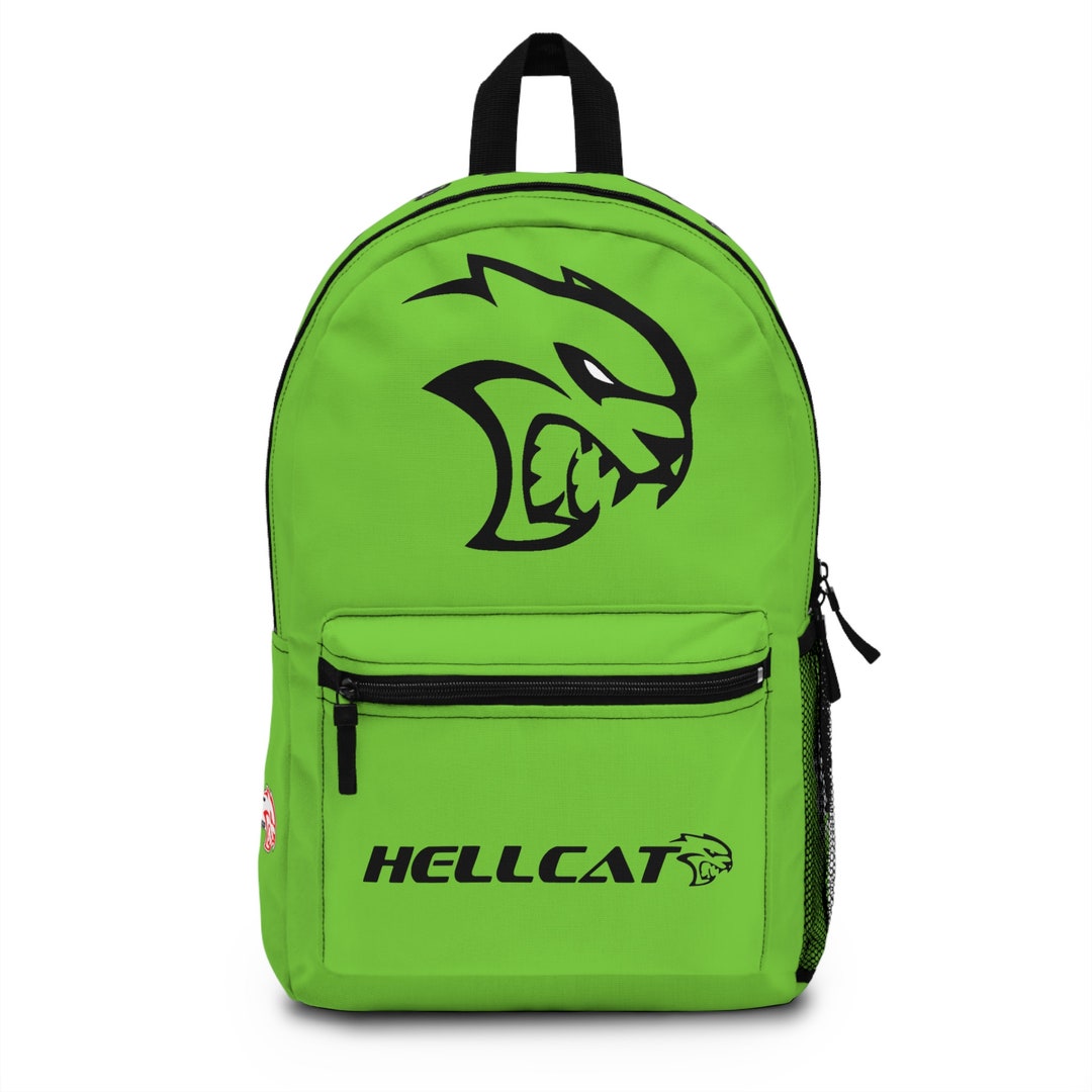 Sublime Green Hellcat Backpack, Green Dodge SRT Hellcat Backpack, Hellcat SRT Backpack, Dodge