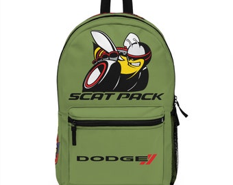 F8 Green Dodge SRT Scat Pack Backpack, Scat Pack backpack, Scat Pack bag, Dodge Scat pack accessories, Dodge accessories