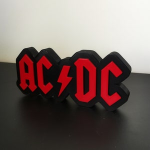 ACDC 3D printed logo