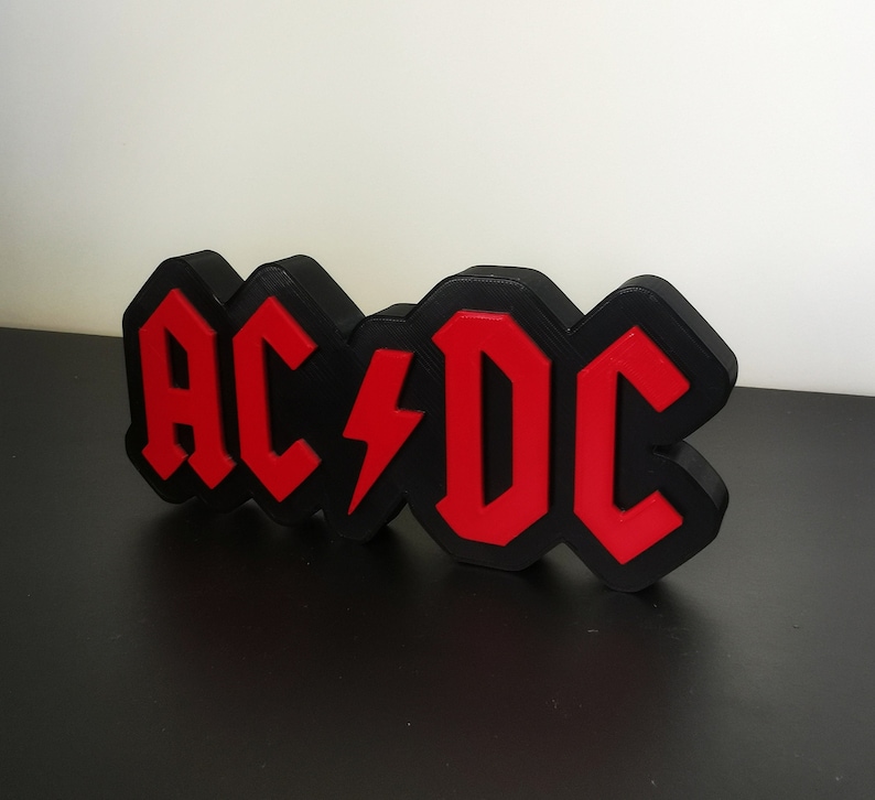 ACDC 3D Printed Logo - Etsy