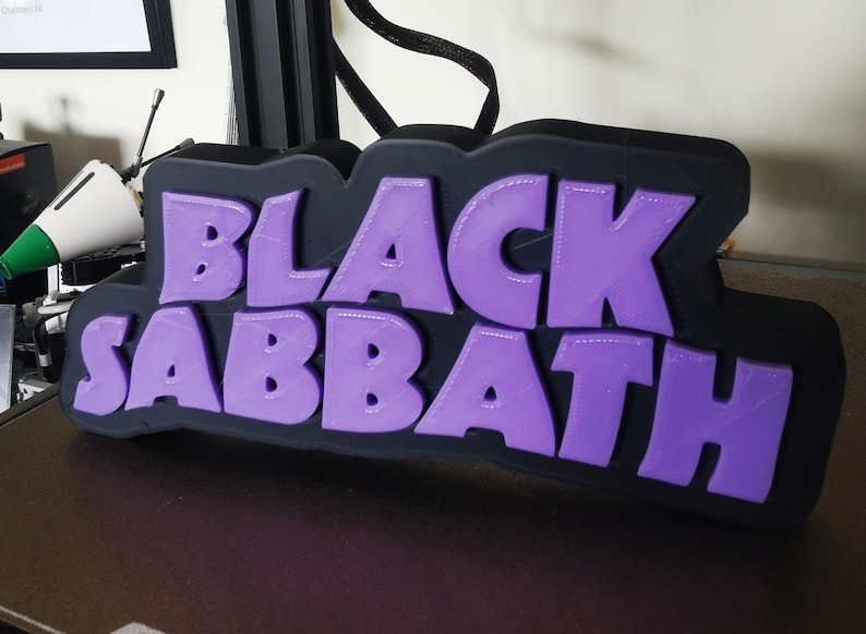 Sabbath Lettering Black Sabbath 3D Printed Logo - Etsy