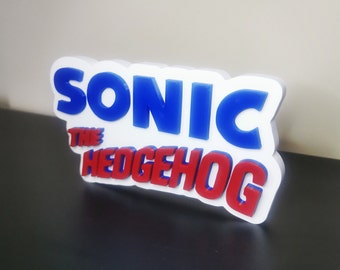Sonic The Hedgehog logo 3D printed