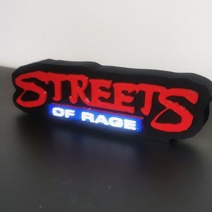 Streets of Rage 3D printed logo