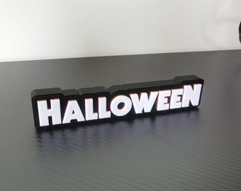 Insegna stampata in 3D con logo di Halloween