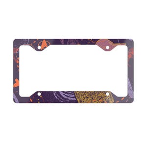 To boldy go Metal License Plate Frame