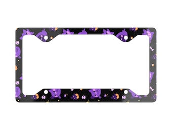 Spooky mon Metal License Plate Frame