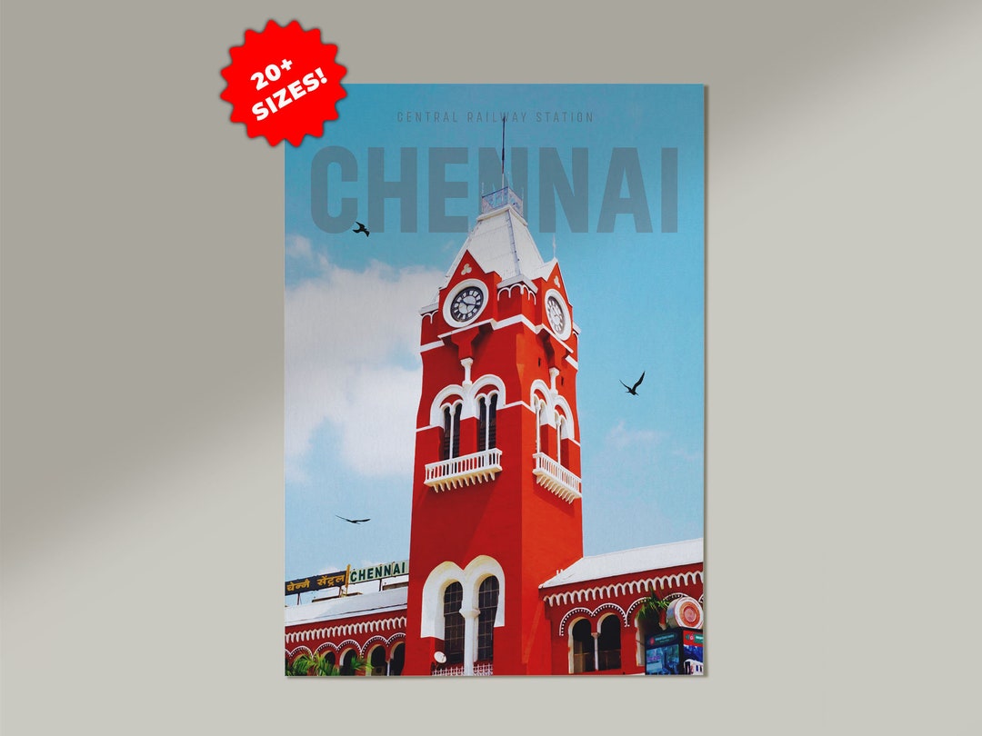 Chennai City Poster Chennai Poster Chennai Wall Art Etsy