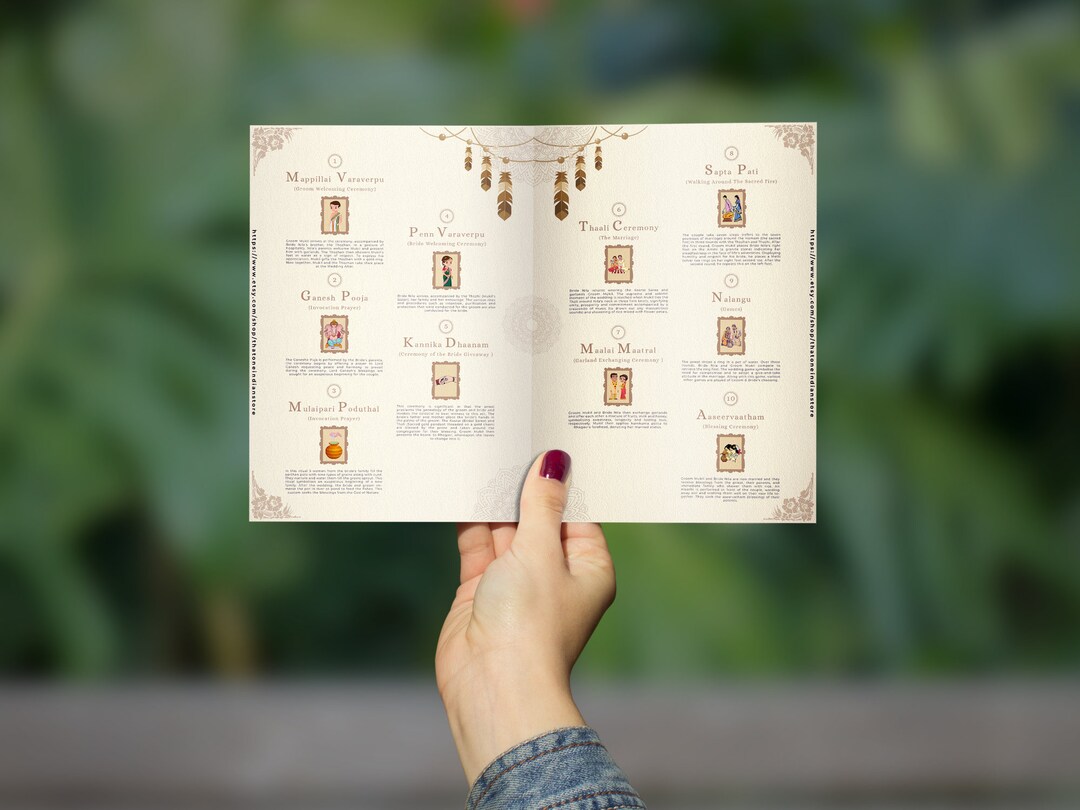 Tamil Wedding Program & Telugu Wedding Program South Indian Etsy