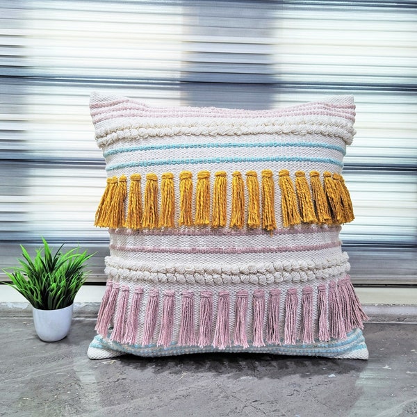 Boho Pillow Cushion Cover Decorative Pillow Cushion Cover Boho Cushion Frill Cushion Case Throw Pillow Case Pillow Case Living Room Bedroom