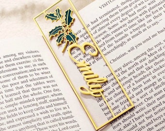 Custom Name Birth Flower Bookmark, Colorful Unique Personalized Bookmark, Book Lover Gift, Custom Gift for Her, Mother's Day Gift