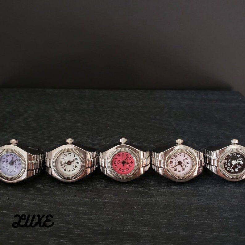 Mini Watch Unique Ring, Custom Jewelry Watch, Vintage Functional Clock Ring Watch, Personalized Gift for Her, Mother's Day Gift zdjęcie 9