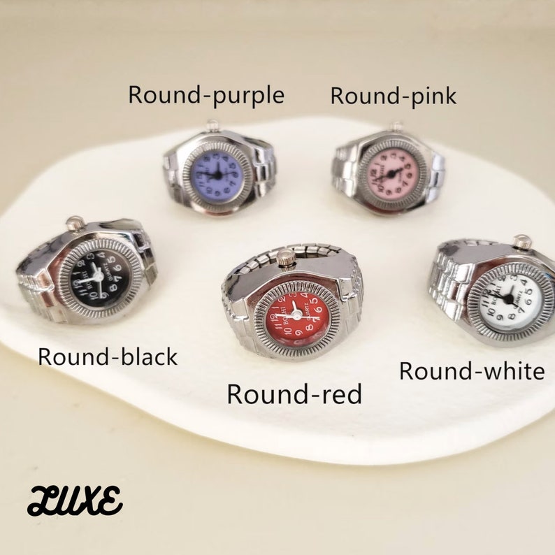 Mini Watch Unique Ring, Custom Jewelry Watch, Vintage Functional Clock Ring Watch, Personalized Gift for Her, Mother's Day Gift zdjęcie 7