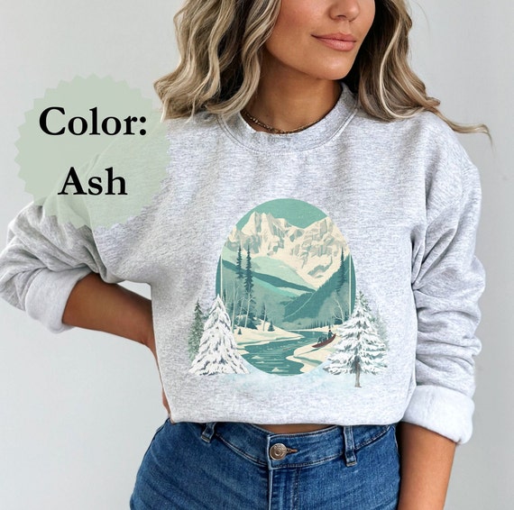 Winter Landscape Sweatshirt, Cozy Winter Sweatshirt, Cozy Sweaters