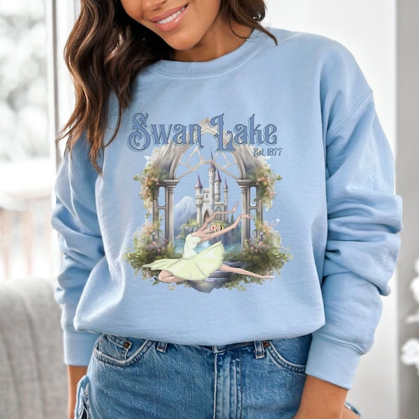 Swan Lake Ballet Sweatshirt, Ballet Sweatshirt, Gift for ballerina, Classical Ballet Tshirt, Swan Lake,  Classic Novels, Ballet T-shirt