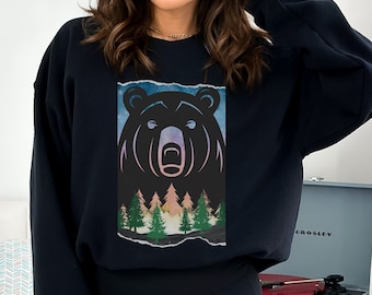 【 PROJECT】Camping Bear Sweatshirt 아일랜드 프로젝트]Camping Bear Sweatshirt - Gray