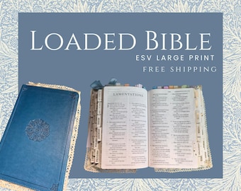 女性用ESV大活字聖書（タブ付き）｜クリスチャンギフト｜ローディングバイブル｜レッドレター