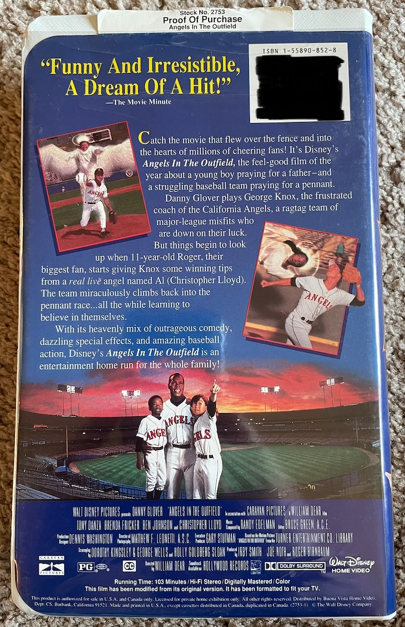 Angels In The Outfield Full Movie 1994 1994 Angels in the Outfield Vhs Matthew Mcconaugh - Etsy