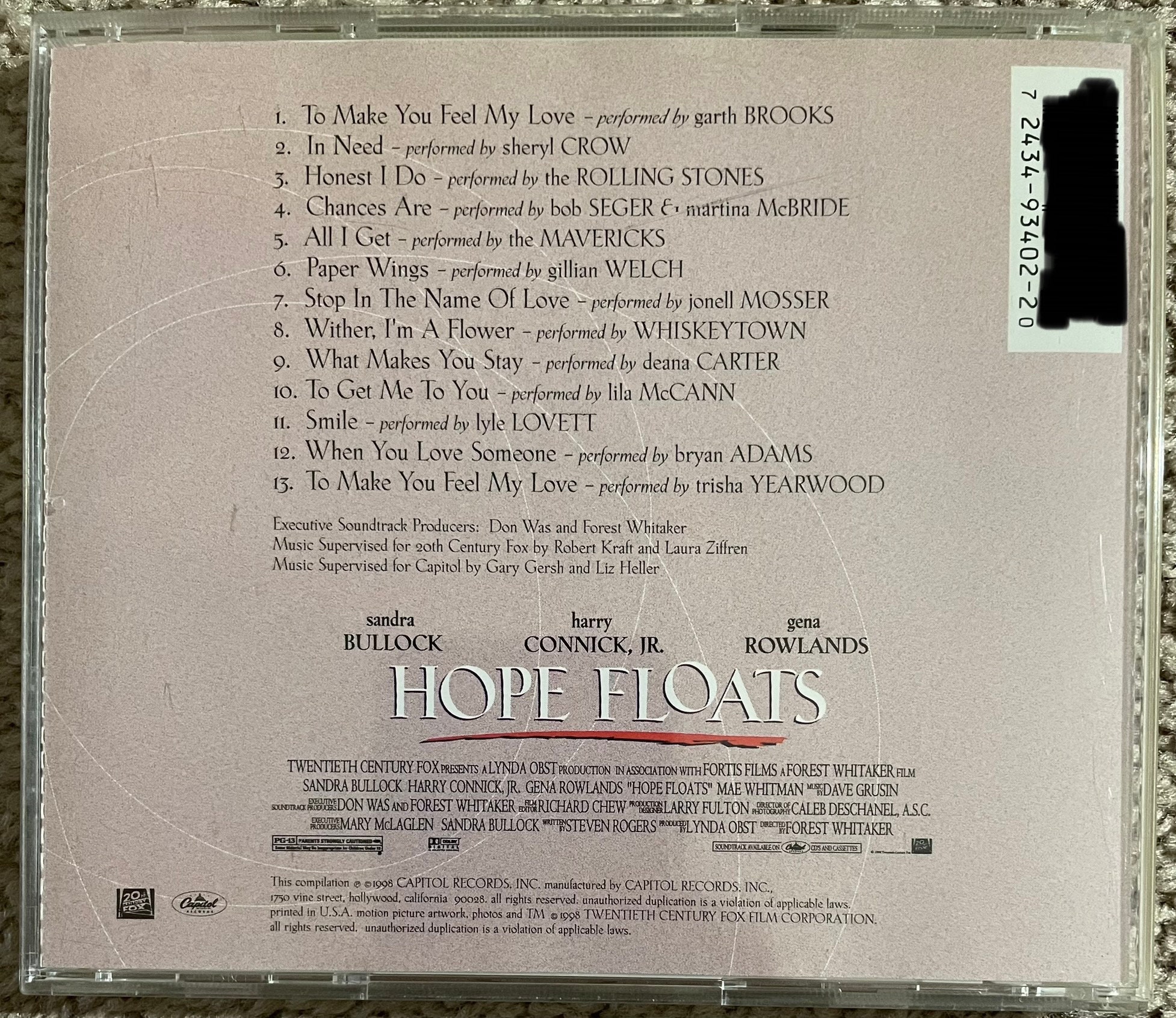 1998 hope Floats Soundtrack CD Etsy