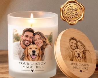 Personalized Photo Candle, Custom Photo Candle Gift, Custom Picture Candle, Personalized Candle, Photo Keepsake Gift