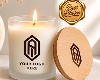 Custom Logo Candle, Corporate Gifts for Clients and Employees, Company Logo Gift, Business Event Favor, Conference Giveaway, Realtor Gift