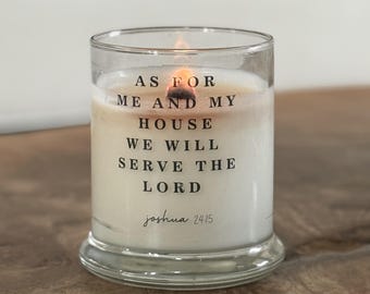 Personalized Bible Verse Candle Custom Scripture Gift for Her Christian Prayer Candle Encouragement Gift Pastor Gift Under 30 Home Decor