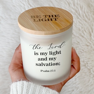 Custom Bible Verse Candle Christian Gift for Family Friend Church Religious Gift Faith Prayer Scripture Gift Blessing Devotional Home Decor