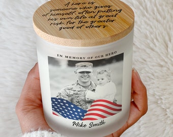 Personalized Military Gifts Candle: Veterans United States Air Force Memory Army Gifts